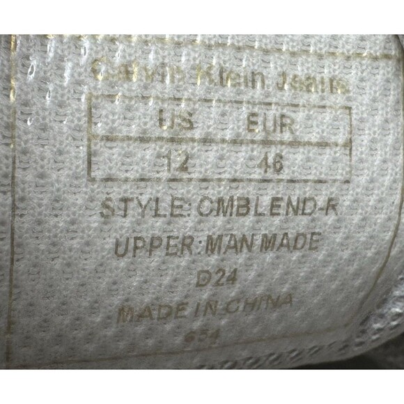 Calvin Klein Blend Sneaker Mens Size 12 Gray Casual Fashion Grey New - Picture 8 of 9